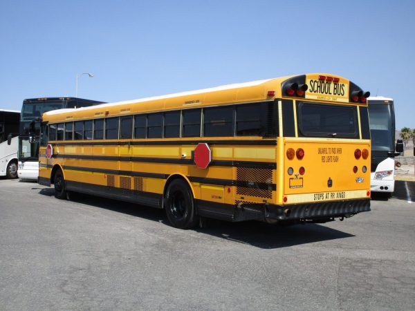 Drivers Rear View of 2007 Thomas Saf-T-Liner HDX School Bus